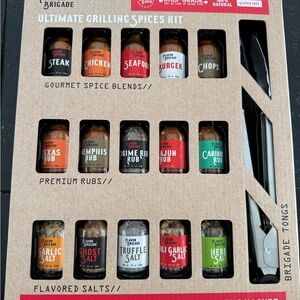 Flavor Brigade Grilling Spices Kit with Tongs